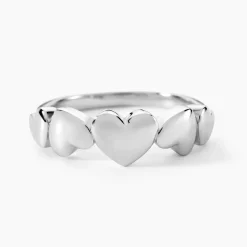 Bague Hearten Argent Blanc