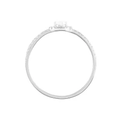 Bague Hildana Or Blanc Oxyde De Zirconium