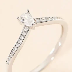 Bague Hyman Argent Blanc Oxyde De Zirconium