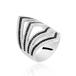 Bague Iluna Argent Blanc Oxyde De Zirconium