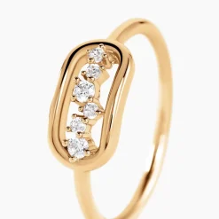 Bague Infinitude Plaqué Or Doré Oxyde De Zirconium