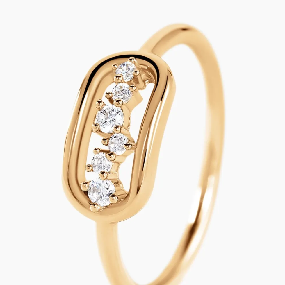 Bague Infinitude Plaqué Or Doré Oxyde De Zirconium