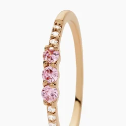 Bague Isaline Plaque Or Jaune Oxyde De Zirconium