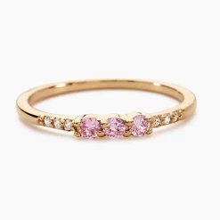 Bague Isaline Plaque Or Jaune Oxyde De Zirconium