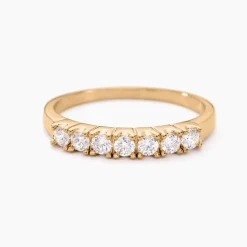 Bague Isee Plaqué Or Jaune Oxyde De Zirconium