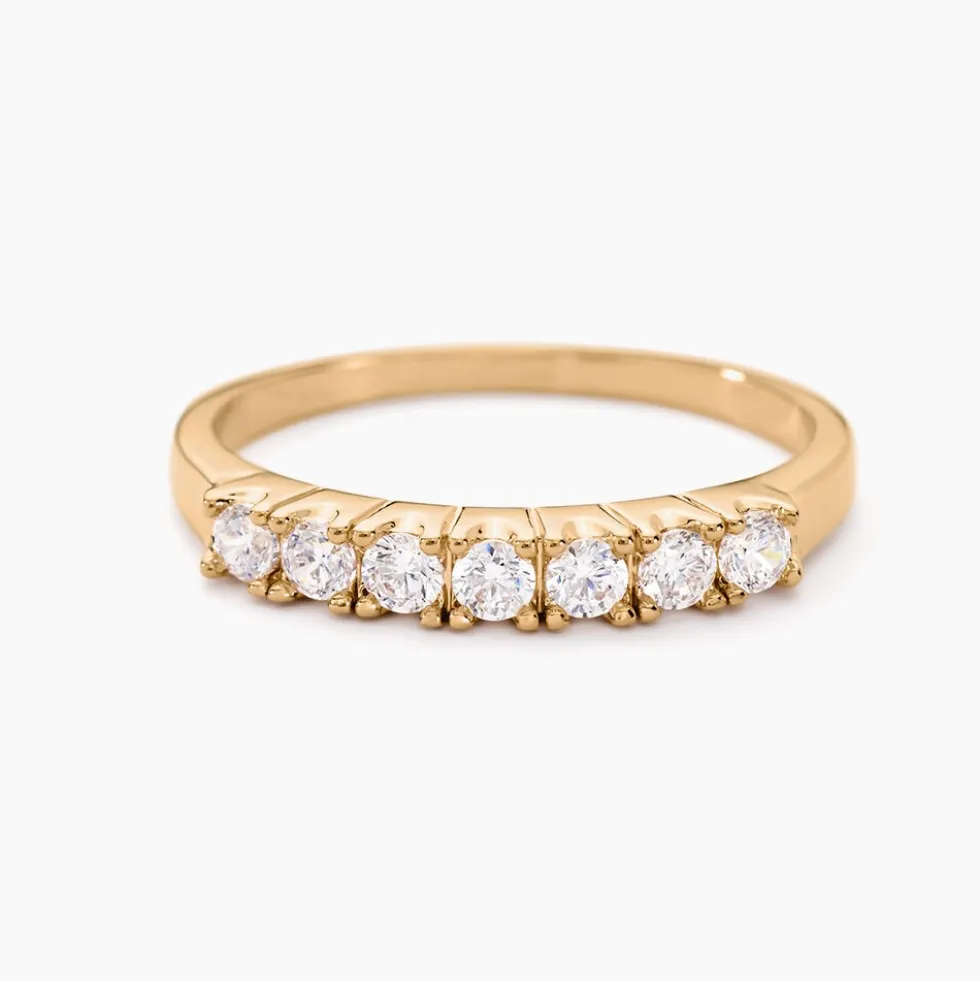 Bague Isee Plaqué Or Jaune Oxyde De Zirconium