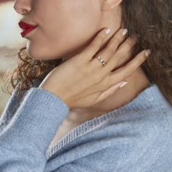Bague Isee Plaqué Or Oxydes De Zirconium
