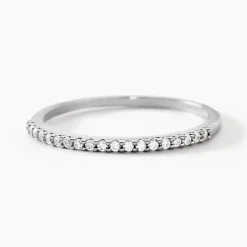 Bague Jaquelyn Argent Blanc Oxyde De Zirconium