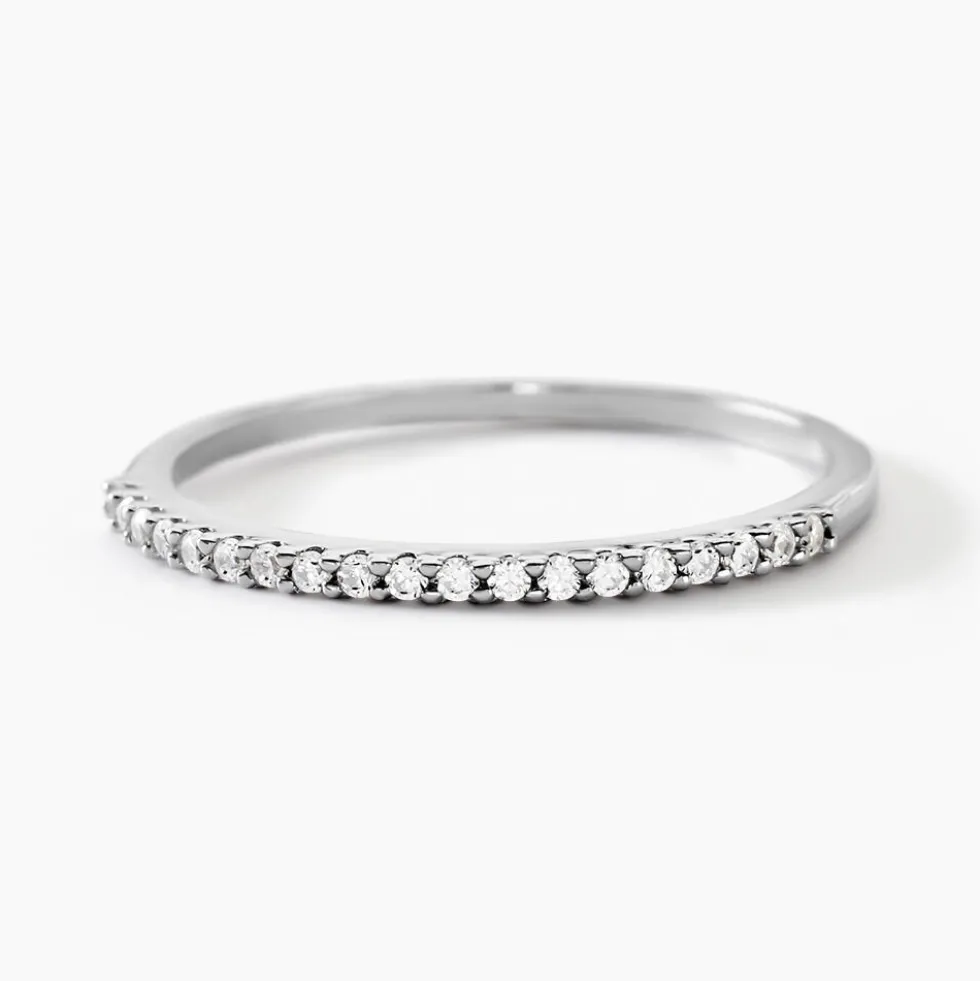 Bague Jaquelyn Argent Blanc Oxyde De Zirconium