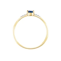 Bague Jehane Or Jaune Saphir Et Diamant