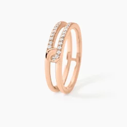 Bague Jessie Argent Rose Oxyde De Zirconium