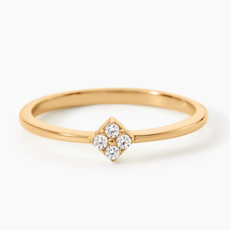 Bague Jil Plaqué Or Jaune Oxyde De Zirconium
