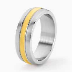 Bague John Acier Bicolore