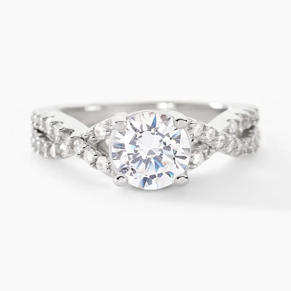 Bague Karin Argent Blanc Oxyde De Zirconium