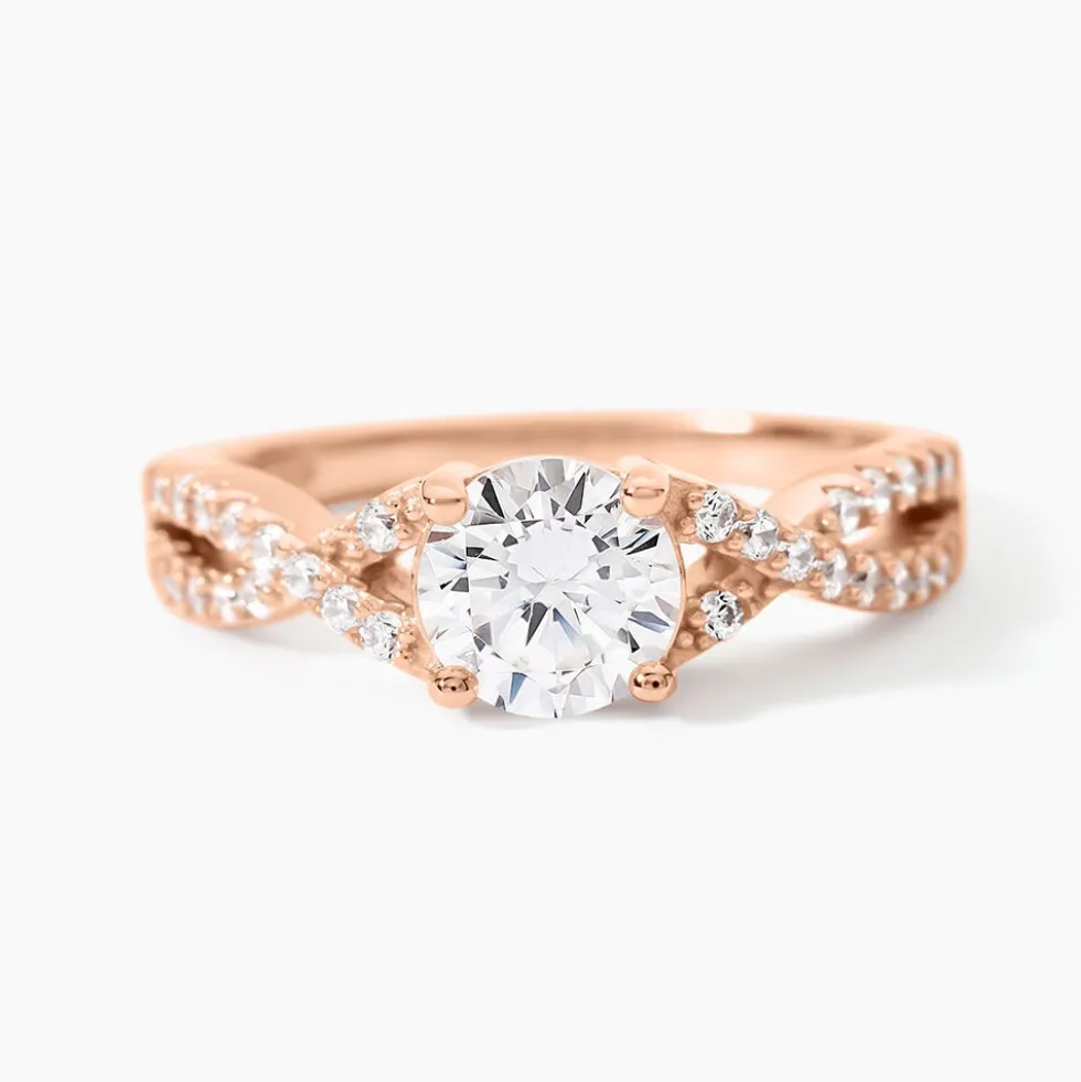 Bague Karin Argent Rose Oxyde De Zirconium
