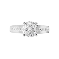 Bague Kate Ld Platine Blanc Diamant Synthétique