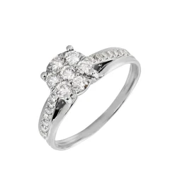 Bague Kate Ld Platine Blanc Diamant Synthétique