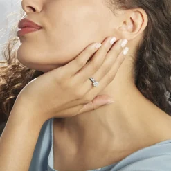 Bague Kate Or Blanc Diamant Synthétique