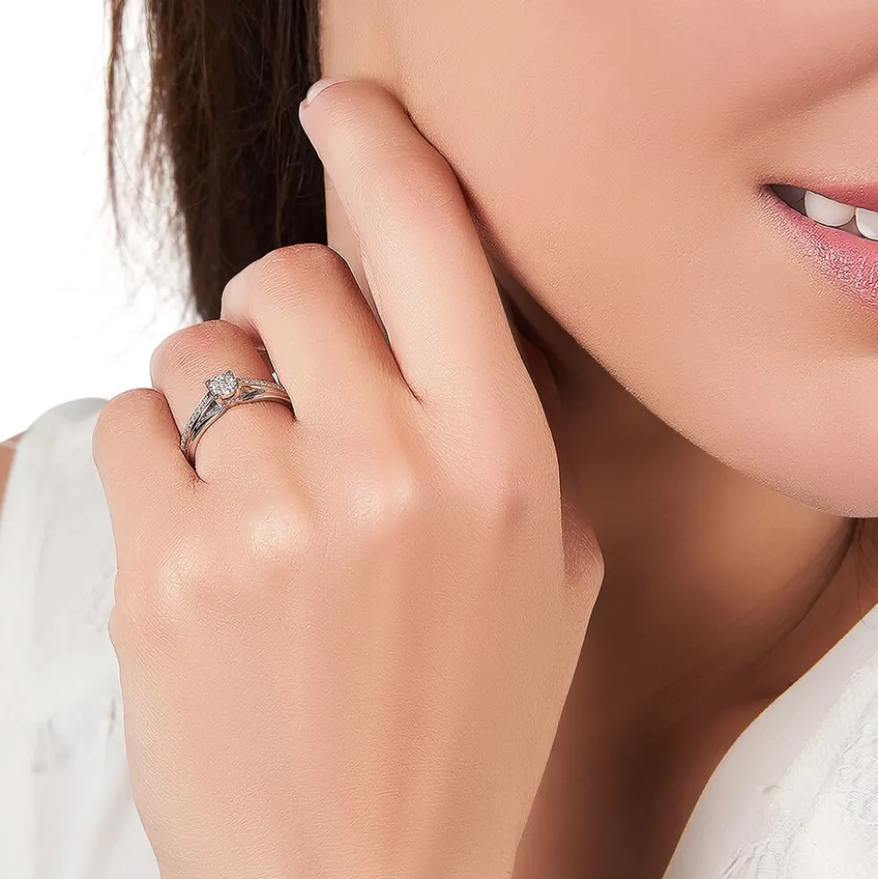 Bague Kate Or Blanc Diamant