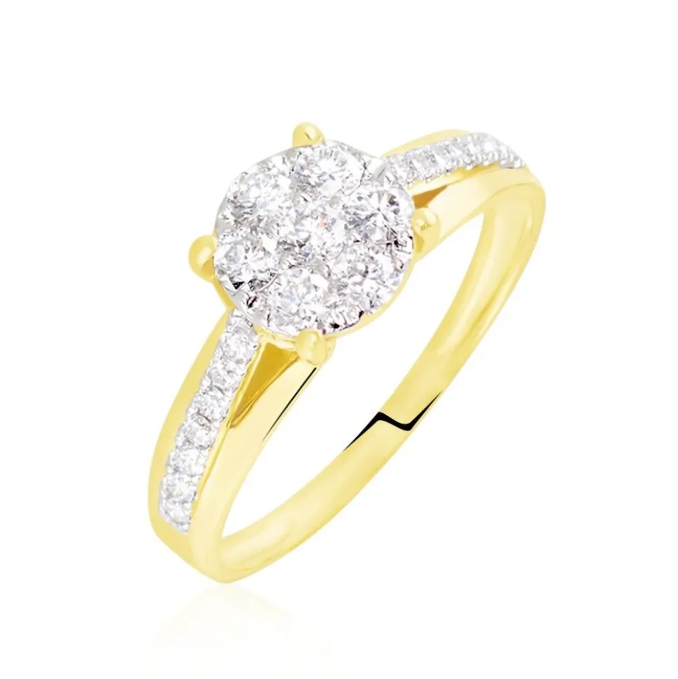 Bague Kate Or Jaune Diamant Synthétique