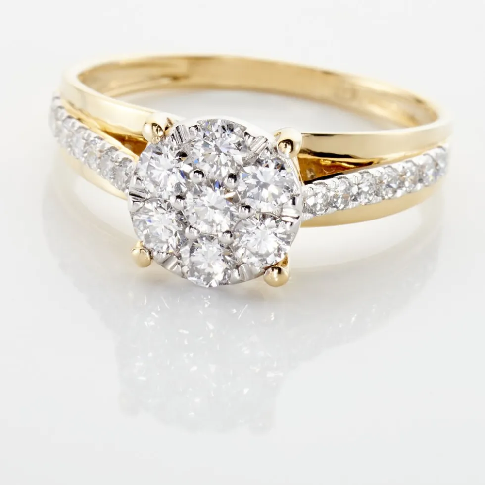 Bague Kate Or Jaune Diamant Synthétique