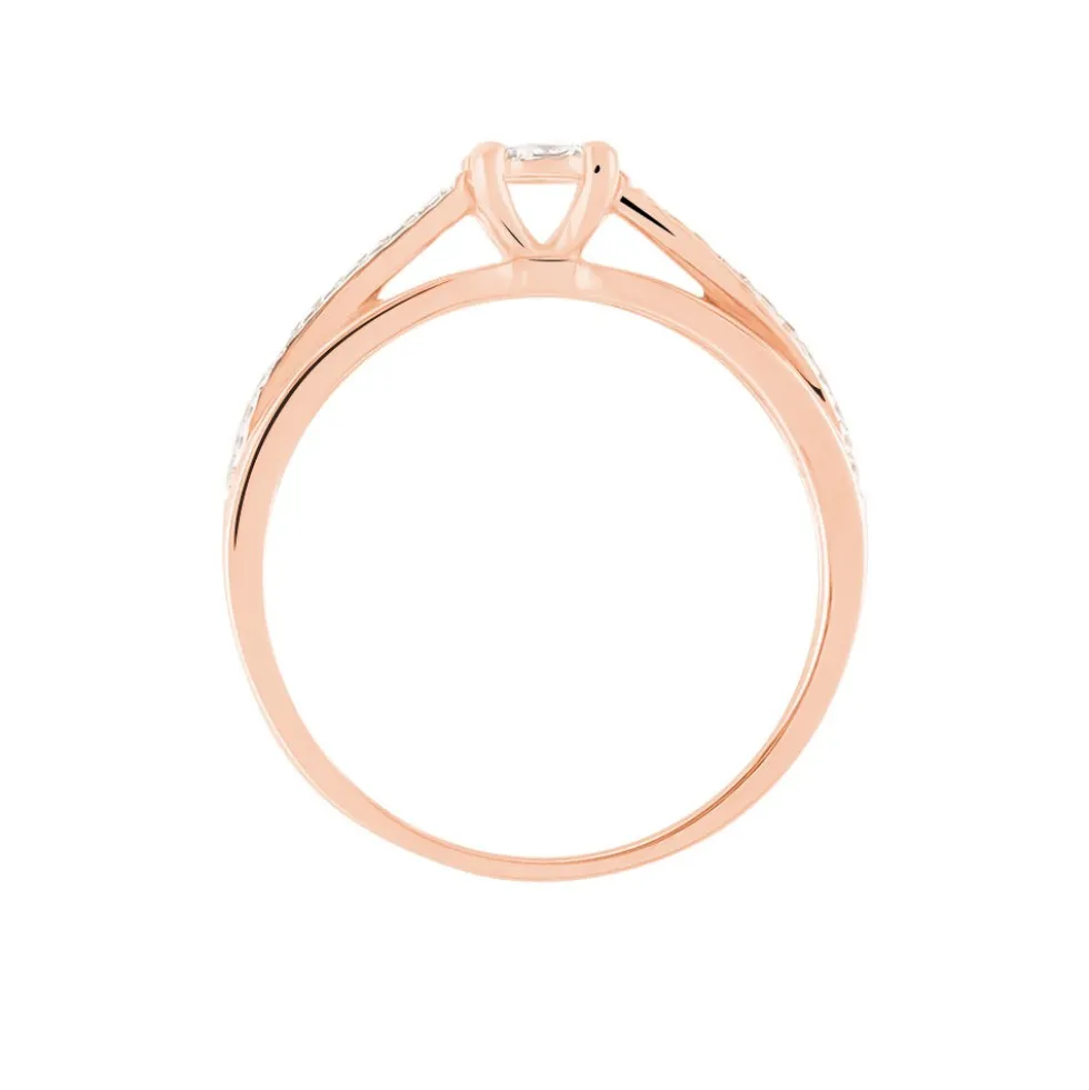 Bague Kate Or Rose Diamant