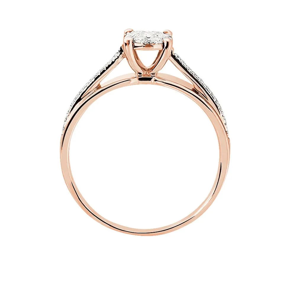 Bague Kate Or Rose Diamant