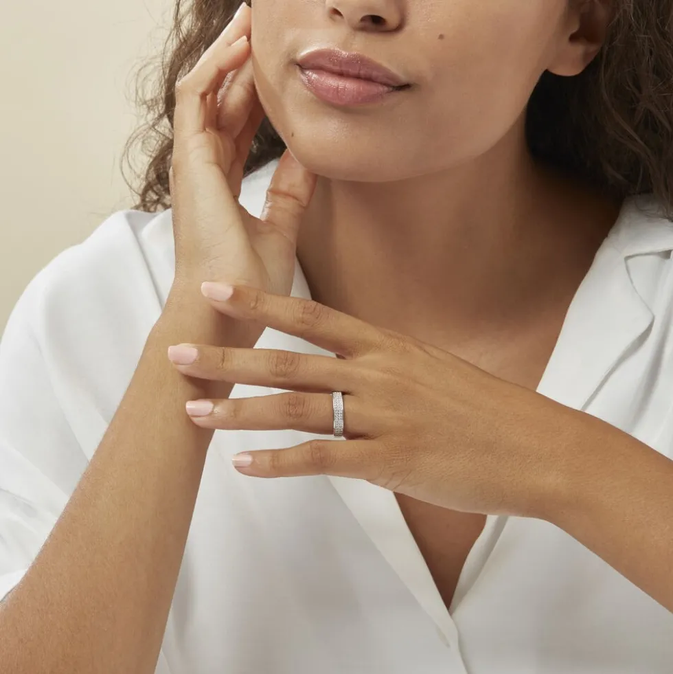 Bague Kaycee Argent Blanc Oxyde De Zirconium