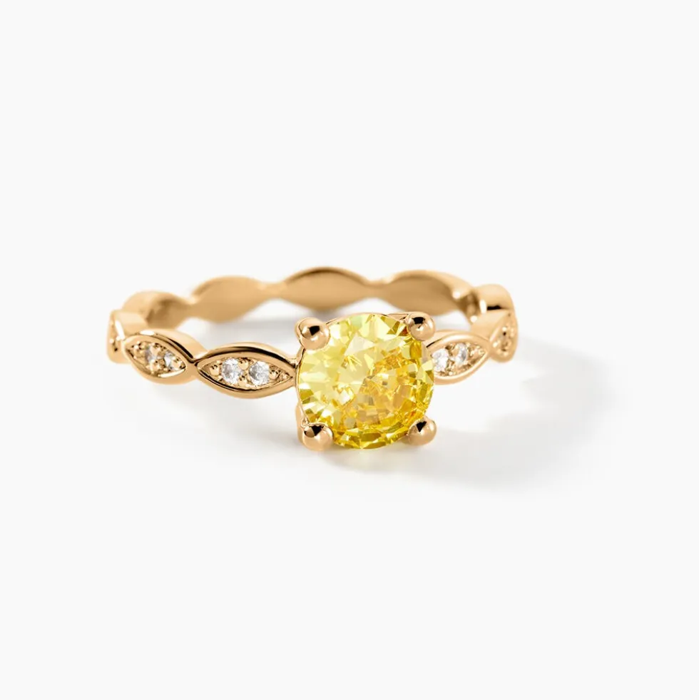 Bague Kurt Plaqué Or Jaune Oxyde De Zirconium