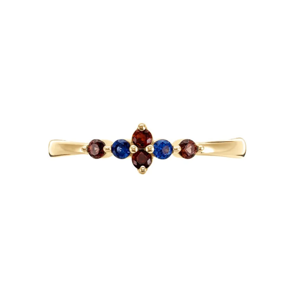 Bague Laeticia Plaqué Or Doré Pierres De Synthèses