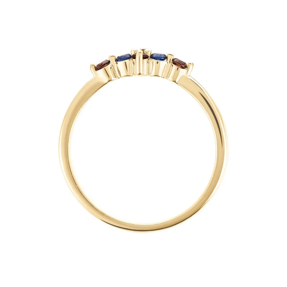 Bague Laeticia Plaqué Or Doré Pierres De Synthèses