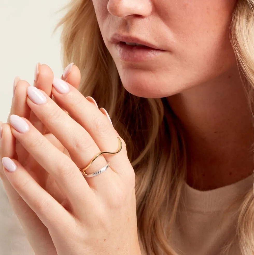 Bague Lara Argent Bicolore