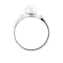 Bague Lenka Argent Blanc Perle De Culture Et Oxyde De Zirconium