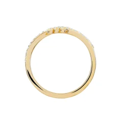 Bague Lidye Plaqué Or Jaune Oxyde De Zirconium