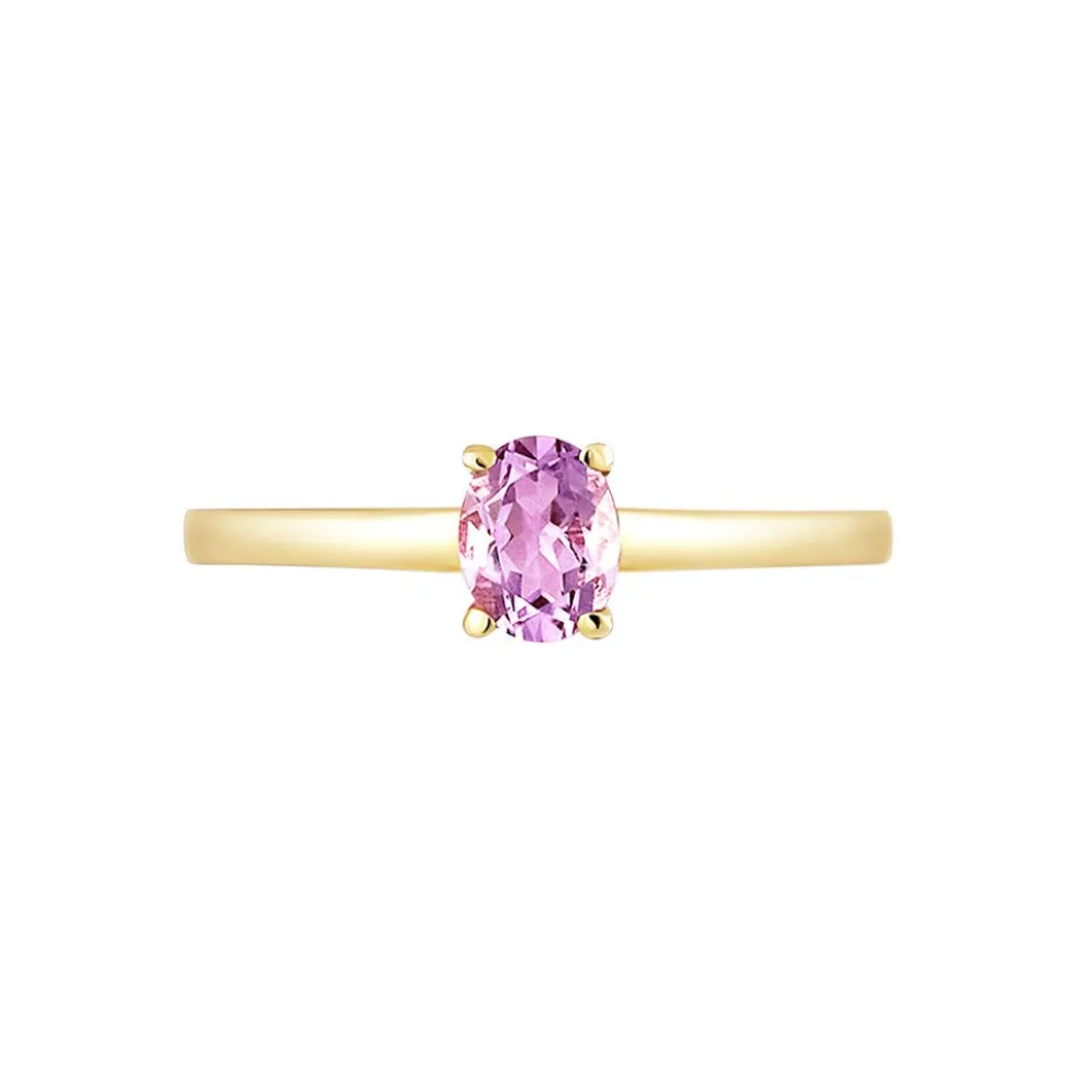 Bague Lily Or Jaune Amethyste