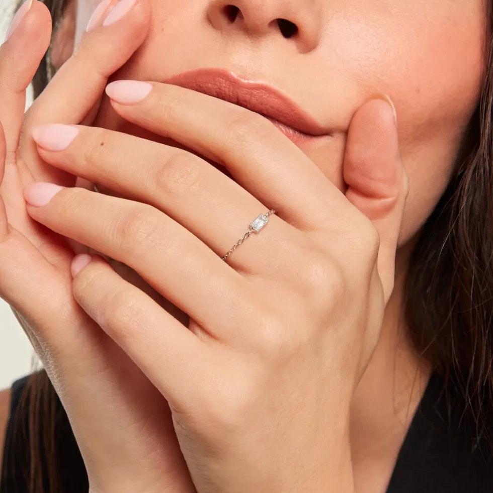 Bague Lipa Argent Blanc Oxyde De Zirconium