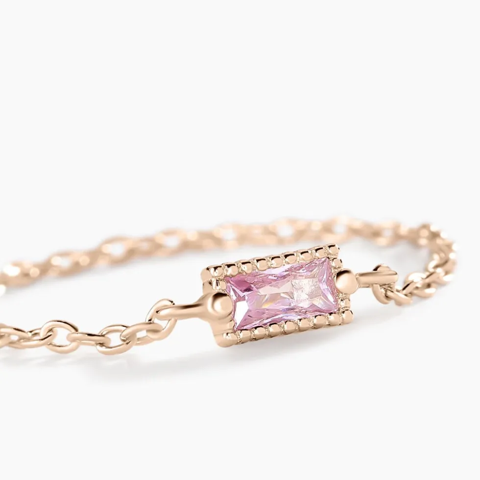 Bague Lipa Argent Rose Oxyde De Zirconium