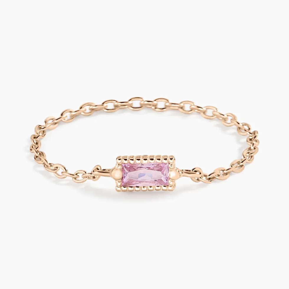 Bague Lipa Argent Rose Oxyde De Zirconium