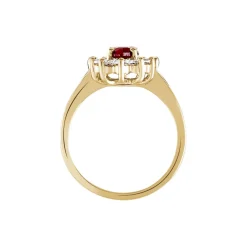 Bague Lisea Plaqué Or Jaune Verre Et Oxyde De Zirconium