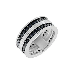 Bague Lucio Argent Blanc Oxyde