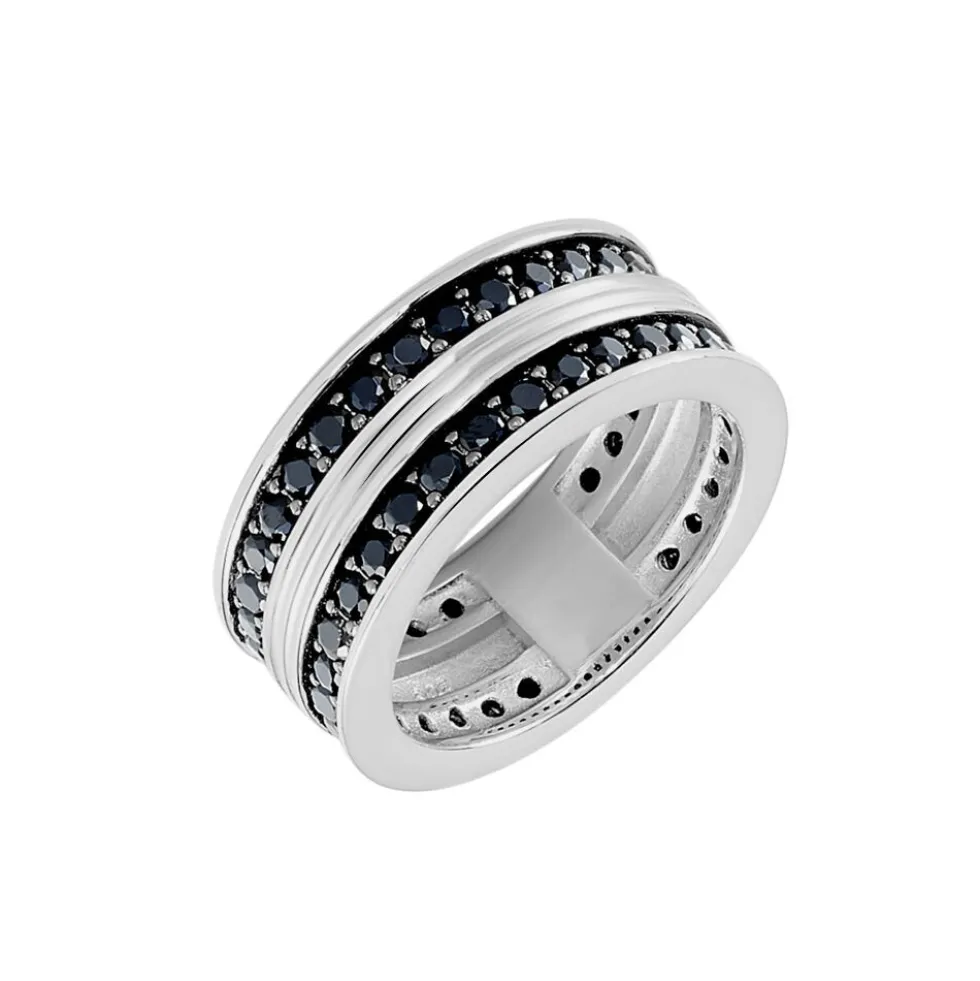 Bague Lucio Argent Blanc Oxyde