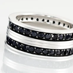 Bague Lucio Argent Blanc Oxyde