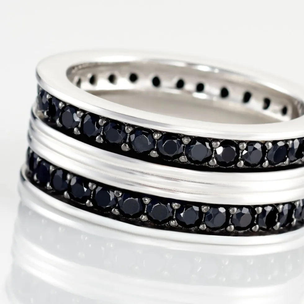Bague Lucio Argent Blanc Oxyde