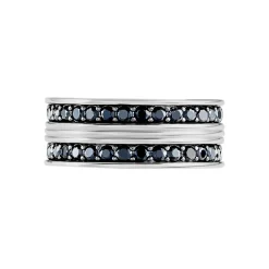 Bague Lucio Argent Blanc Oxyde