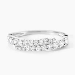 Bague Magdolna Or Blanc Oxyde De Zirconium