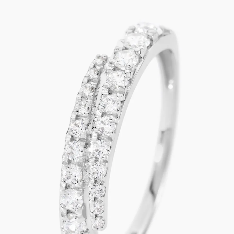 Bague Magdolna Or Blanc Oxyde De Zirconium