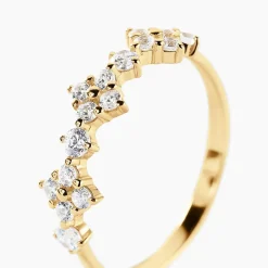 Bague Majestueuse Or Jaune Oxyde De Zirconium