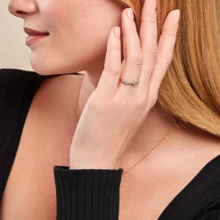 Bague Majestueuse Or Jaune Oxyde De Zirconium