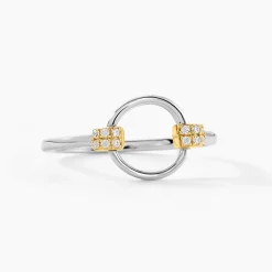 Bague Marcie Or Jaune Argent Blanc Oxyde De Zirconium