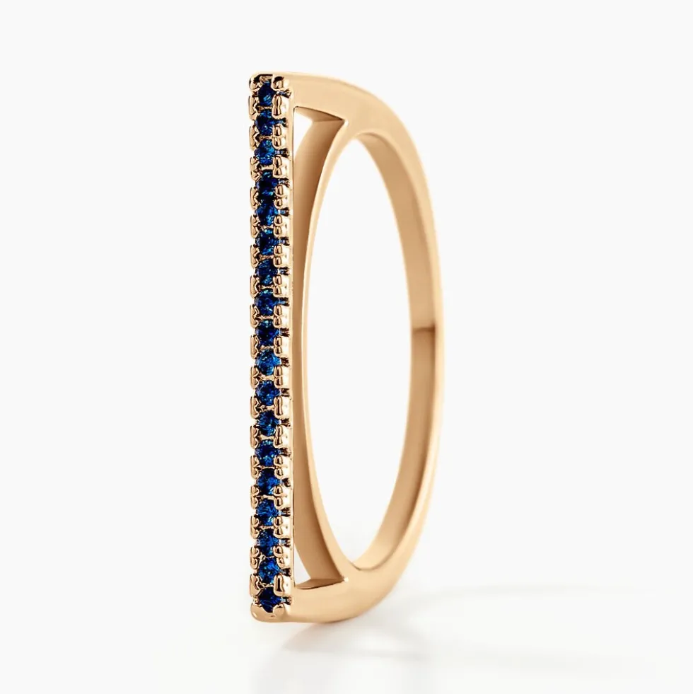 Bague Marika Plaqué Or Doré Pierre D'imitation